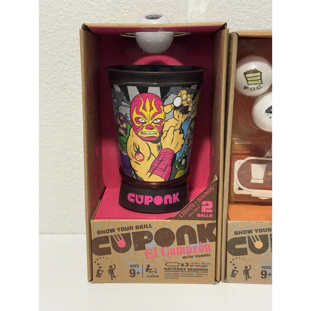 CUPONK Game Bundle El Campeon Cup & Ping Pong Refill with Stickers NEW SEALED